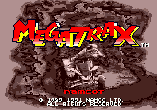 MegaTrax title screen for Sega Mega Drive